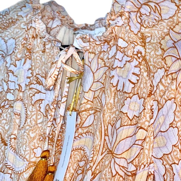 NEW House of Harlow 1960 Boho Floral Mini Dress Multi-Color Peasant Sz XS NWT - Picture 15 of 15